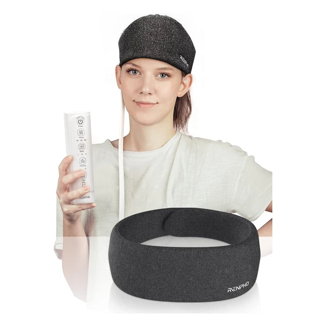 Renpho Electric Head Massager with Heat Compression - Relieve Headaches, Puffy Eyes, and Stress
