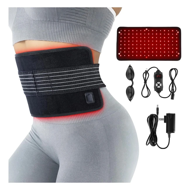 Red Light Therapy Belt - Portable Heating Therapy Pad for Body - Timer - Waist B