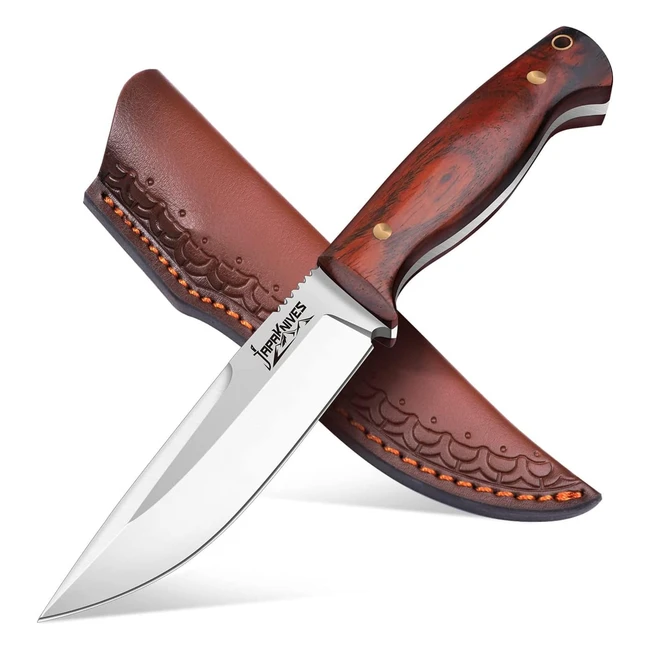 Couteau de Survie Japaknives - Lame Fixe Full Tang en Acier D2 - Idal pour Cam