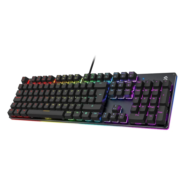 Black Shark RGB Mechanical Gaming Keyboard 105 Keys UK Layout Wired Keyboard