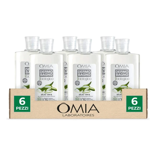 OMIA Dermobagno Ecobio Aloe Vera Bagnoschiuma - Pelli Secche e Delicate - Senza SLES, PEG e Parabeni