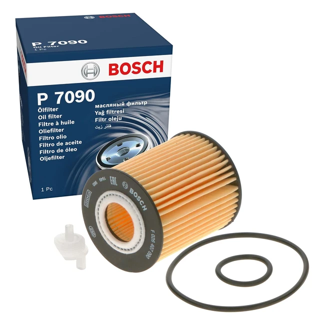 Filtro de Aceite Bosch P7090 para Vehículos - Resistente al Calor y a los Líquidos Agresivos