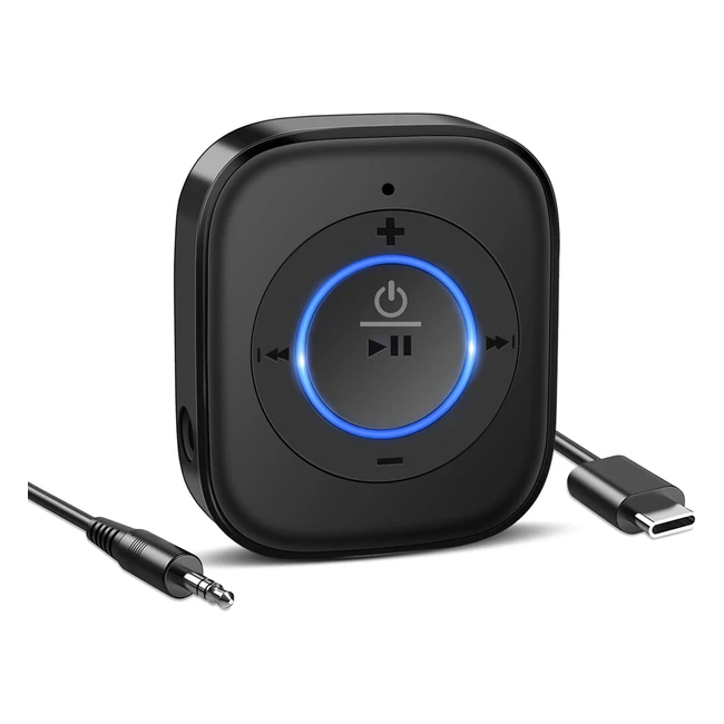 Golvery Bluetooth Receiver - Latest Bluetooth v5.3, 20Hr Battery, Handsfree Calls, Dual Connection