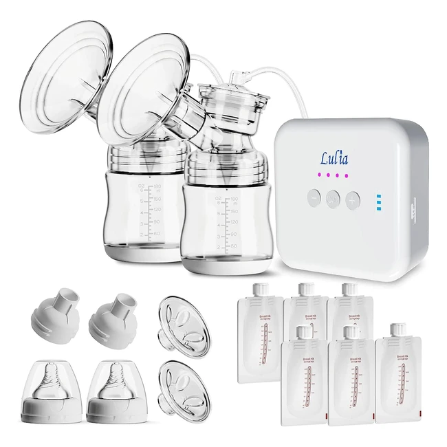 Lulia Double Electric Breast Pump - Ultraquiet, BPA Free, 3 Modes, 4 Levels