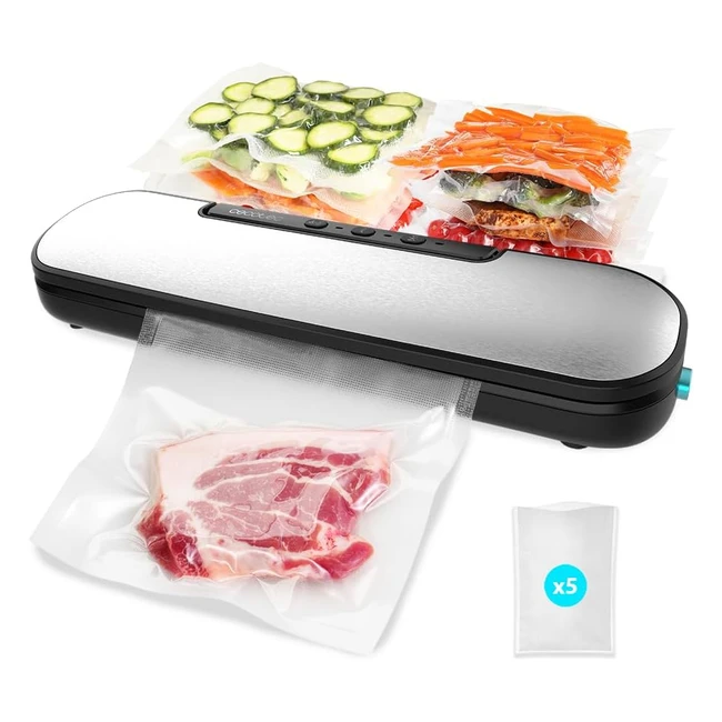 Cecotec Sealvac Easy Magnetischer Vakuumierer 90W - 10 Sekunden Vakuumdruck 0,6 Bar - 30cm Versiegelung - ABS-Material - 8 Modi - Inklusive 5 Beutel