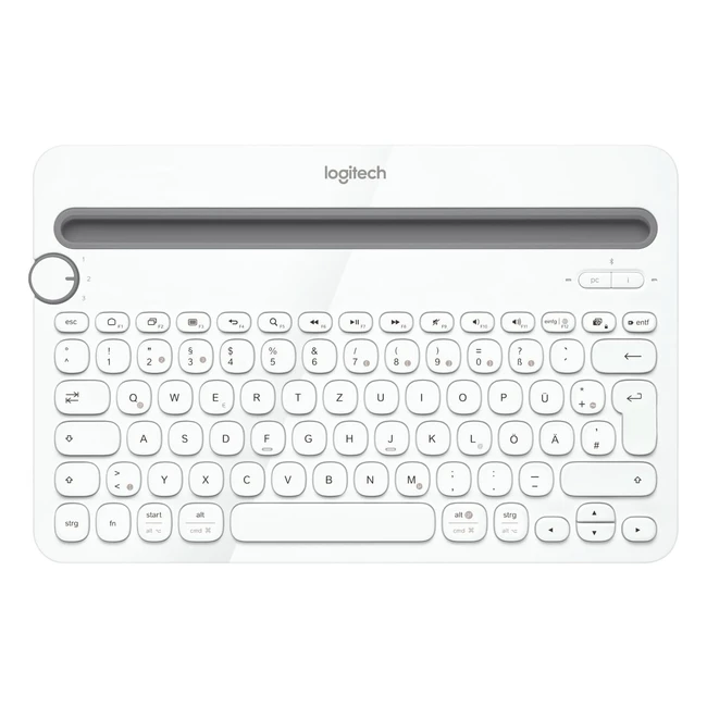 Clavier sans fil Logitech K480 QWERTZ pour Windows - Multidispositif - Blanc