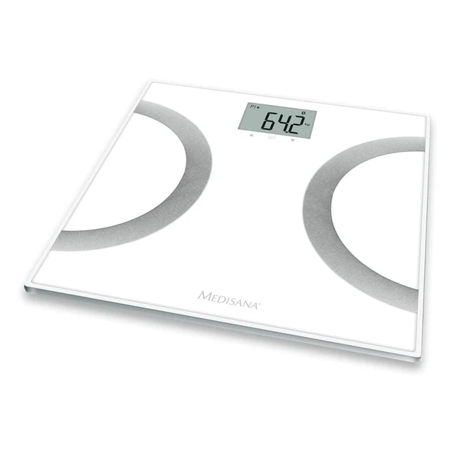 Báscula Analítica Digital Medisana BS 445 Connect - 180 kg - Medición de Grasa Corporal, Agua Corporal, Masa Muscular, Peso de Huesos - App