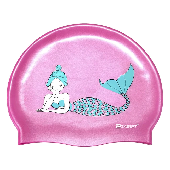 Zabert Premium Kids Girls Swimming Cap - Unique Design - Reference: 12345 - Fun & Durable