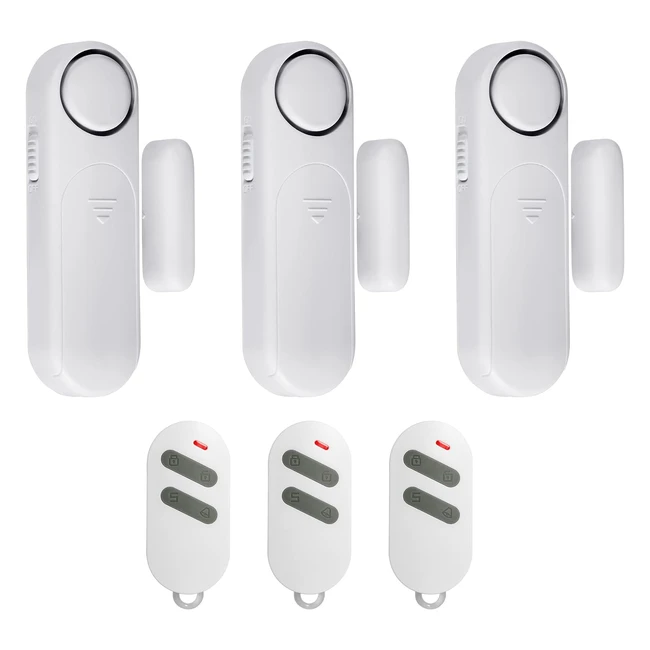 Wireless Door Alarm Window Alarm - 120db Sound - 3 Modes - Home Security - TOWODE