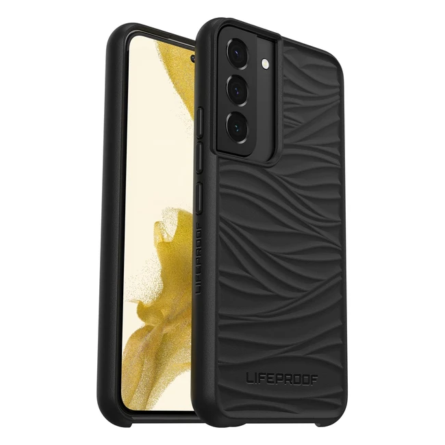 Coque Lifeproof Wake pour Samsung Galaxy S22 - Antichoc, Résistante aux Chutes jusqu'à 2 mètres - Protection Fine en Plastique Océanique Recyclé - Noir