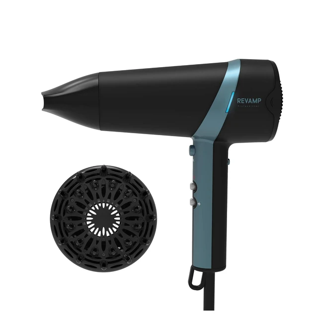 Revamp Progloss Haartrockner Ionen 2300W - Leichter tragbarer Föhn mit Glättungsdüse und Volumenaufsatz