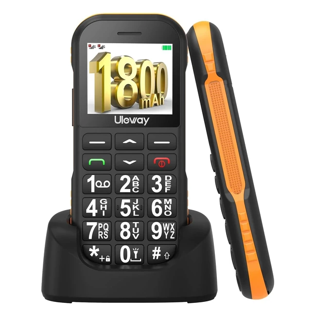Tlphone Portable Senior Uleway GSM Basique avec Bouton SOS 1800mAh - G190