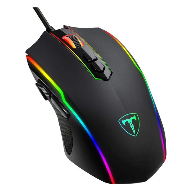 Vollion RGB Gaming Mouse - 7200 DPI, 8 Programmable Buttons, Chroma RGB Backlit
