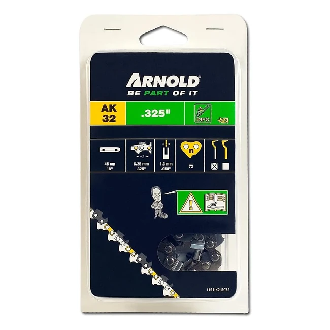 Catena per motosega Arnold 1191x25072, passo 325, 13 mm, 72 maglie, spranga 45 cm