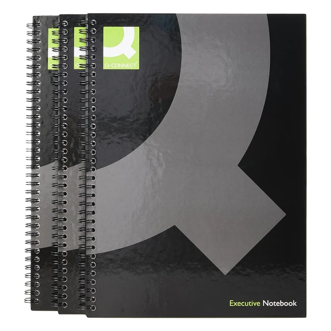 Cuaderno QConnect A4 encuadernado en alambre color negro