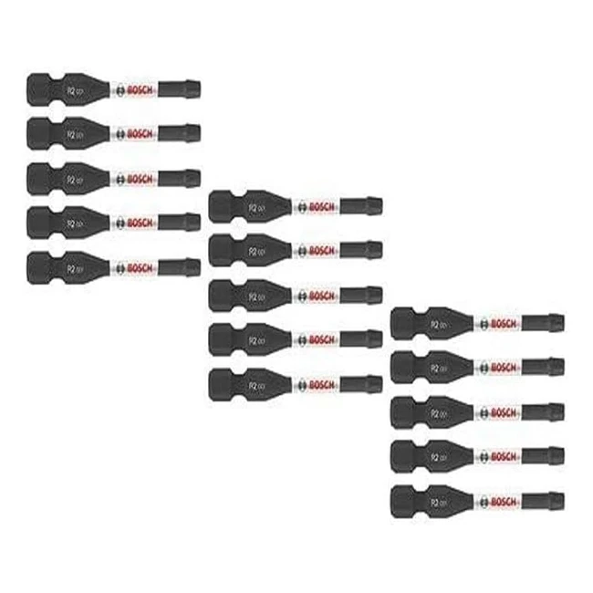 Bosch ITDSQ2215 15 pc Driven 2 in Impact Square 2 Power Bits