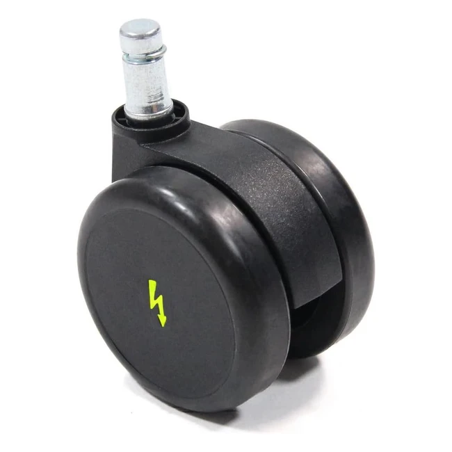 HJH Office 619046 5x Elektrisch leitfhige Rollen 11 x 65 mm Brostuhlrollen f