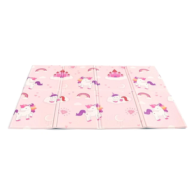 Kandytoys Folding Unicorn Baby Play Mat - Thick Padded XPE - Waterproof & Safe