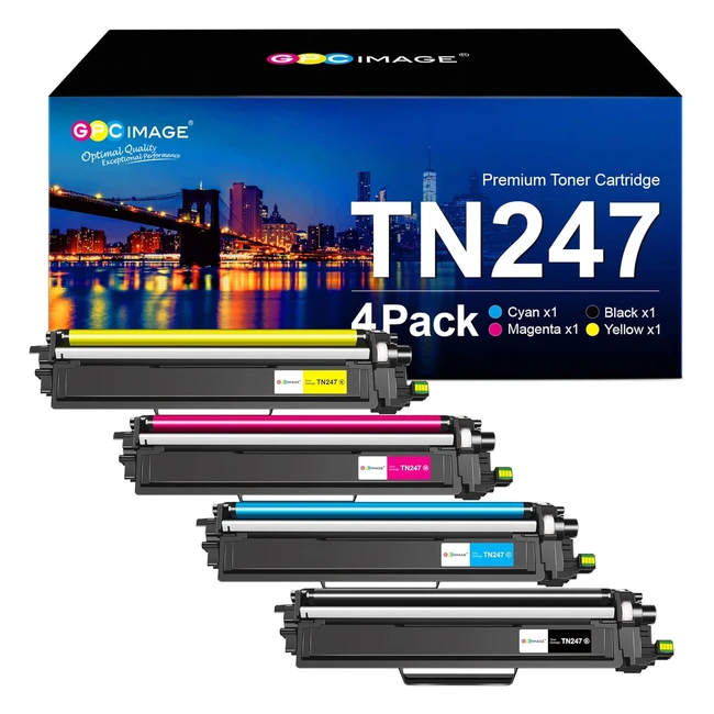 GPC Image Toner Cartridges for Brother TN247 TN243 - Compatible with L3210CW L32
