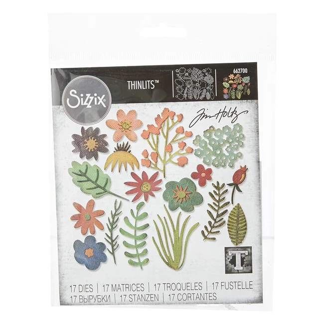 Fustella Sizzix Thinlits Funky Floreale - Taglia Disegni Intricati