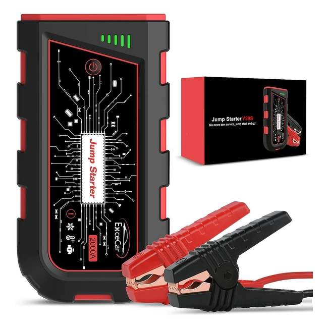 Y29S 2000A Jump Starter Power Pack - Portable Car Battery Booster