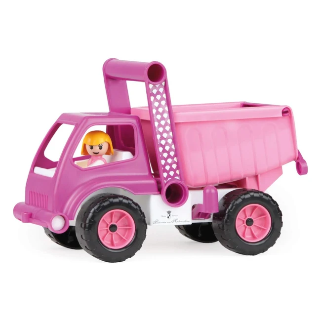 Lena Escavatore Giocattolo Grande - Rosa con Glitter - Cabina Apribile - Cassone