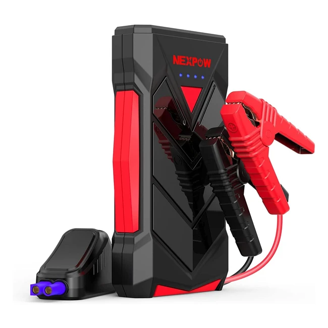 Nexpow 1000A Starthilfe Powerbank für 7L Gas oder 55L Diesel - Schnellladung, Supersafe
