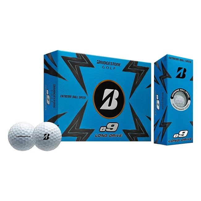 Bridgestone Golf E9 Balles de Golf Unisexe Blanc - Puissance Extrême et Distance Inégalée