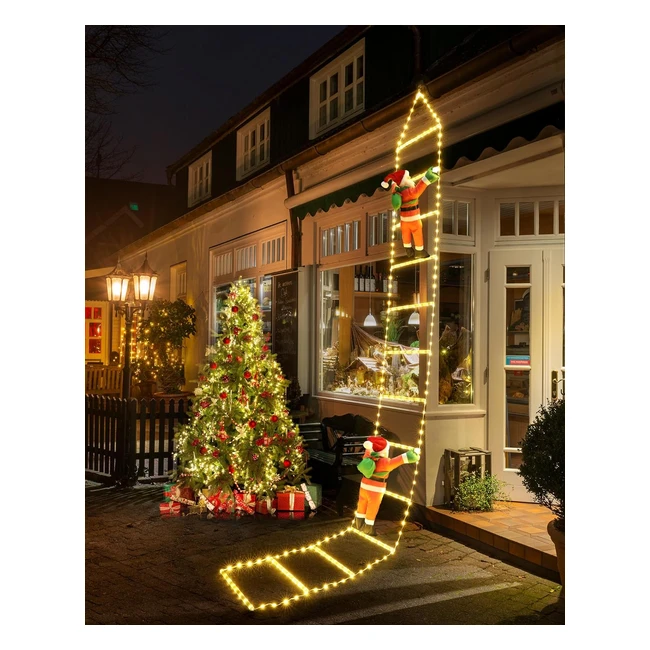 Guirlande lumineuse de Noël extérieure avec minuterie - Décoration de Noël étanche