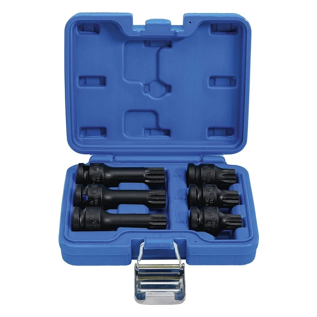 Set punte vaso impatto 125mm 12 denti interni XZN M14 M18 6 pezzi