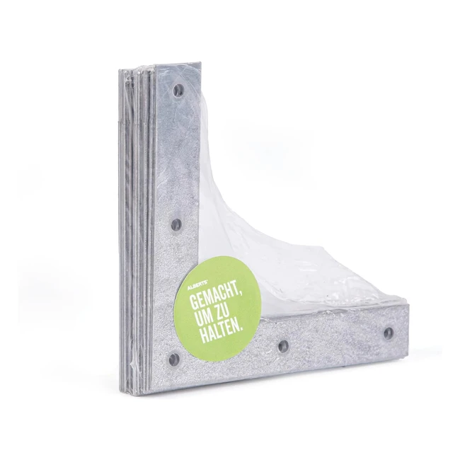 Squadretta angolare zincata Alberts 332877 - 120x120x20mm - Set da 12