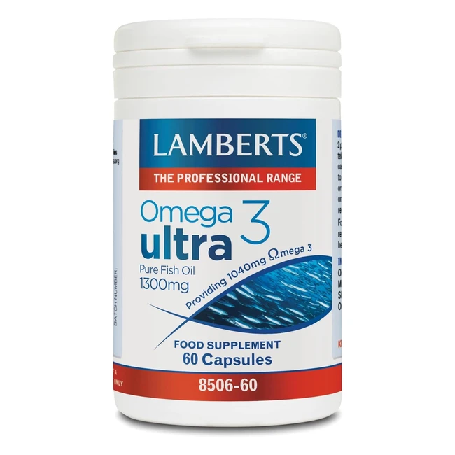 Omega 3 Ultra 1300 mg - Lamberts - Ref. 60 - ¡Mantén tu cerebro y corazón saludables!