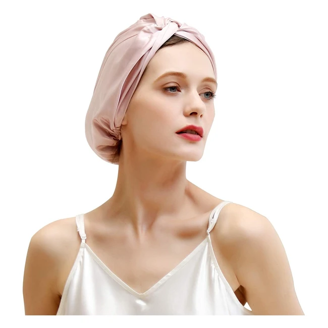 Zimasilk 22 Momme 100% Mulberry Silk Sleep Cap for Women - Hair Care, Natural Silk Hair Wrap, Elastic Stay On Head