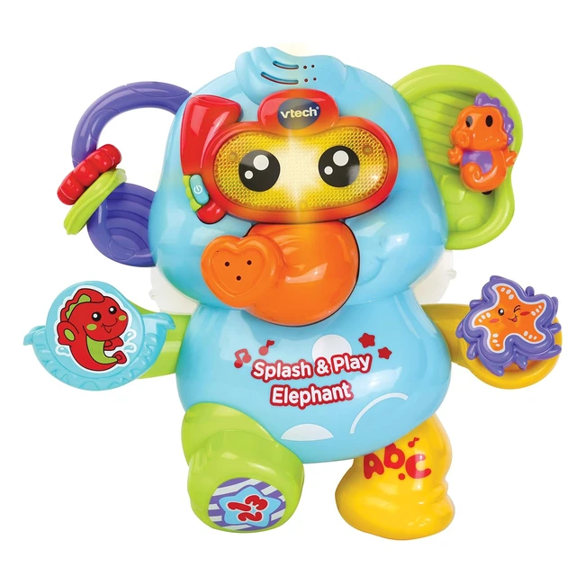 VTech Splash Play Elephant - Educational Bath Toy with Sounds and Phrases - Great for Motor Skills - Ages 12-36 Months