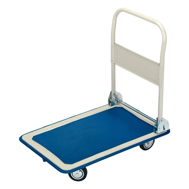 Chariot plateforme Draper 44005 avec poigne pliante - 150kg - Bleu