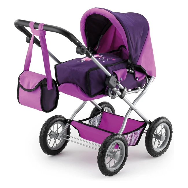 Bayer Design 15012AA - Combi Grande Carrozzina Combinata Viola Fata - Manubrio Regolabile - Ruote Perfette per tutti i Terreni