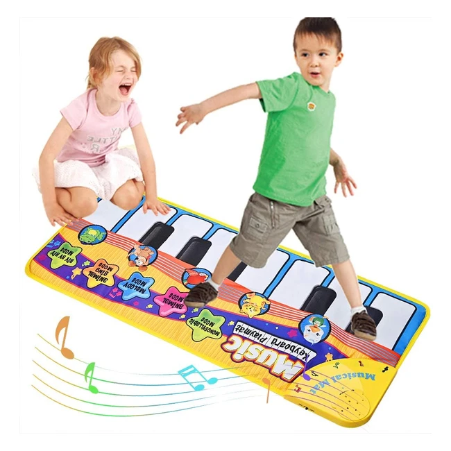 Tappeto Musicale Bambini Faburo - Piano Mat Tastiera Danza Stuoia Strumento - Giocattolo Educativo
