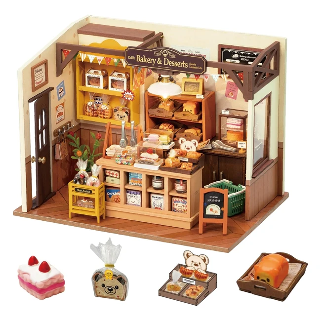 Rolife Beckas Baking House - DIY Miniature Dolls House Kit - Craft Kits for Adults - UK Home Desk Decoration - Gift Idea for Women Girls - DG161