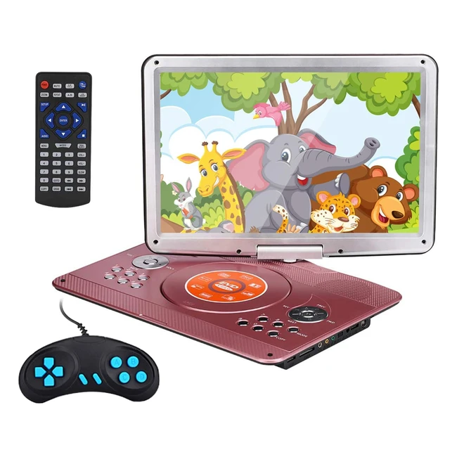 Yoohoo 14 Inch Portable DVD Player High Resolution Rechargeable Battery