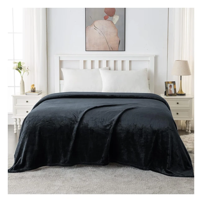 Plaid Canapé Softan en Flanelle Douce et Chaude - Taille 230x270 cm - Gris