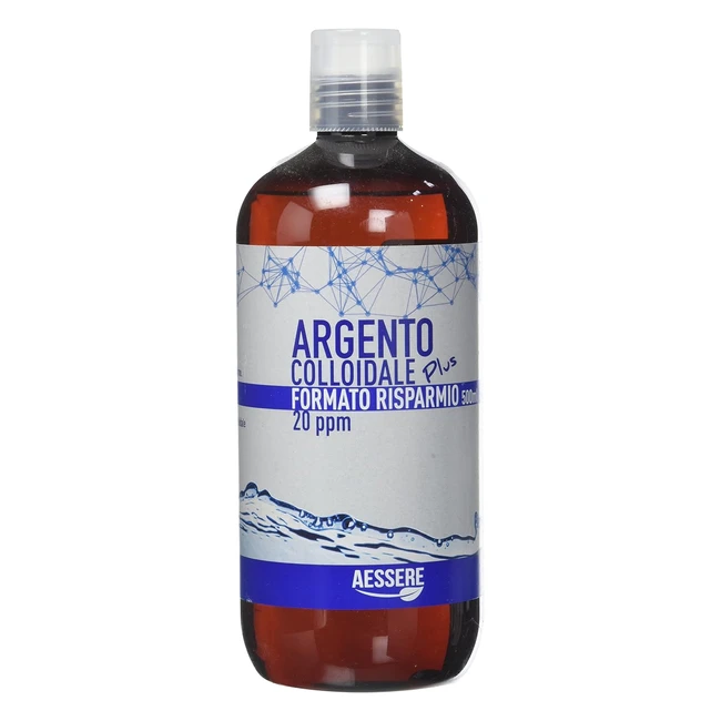 Aessere Argento Colloidale Plus 20 ppm 500 ml - Formato Risparmio
