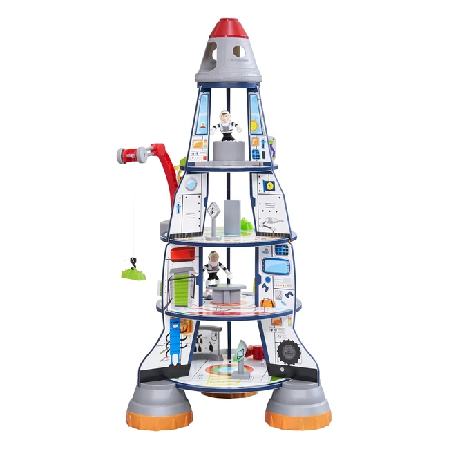 Navette spatiale en bois KidKraft avec astronautes et extraterrestres - Jouet enfant 3 ans+