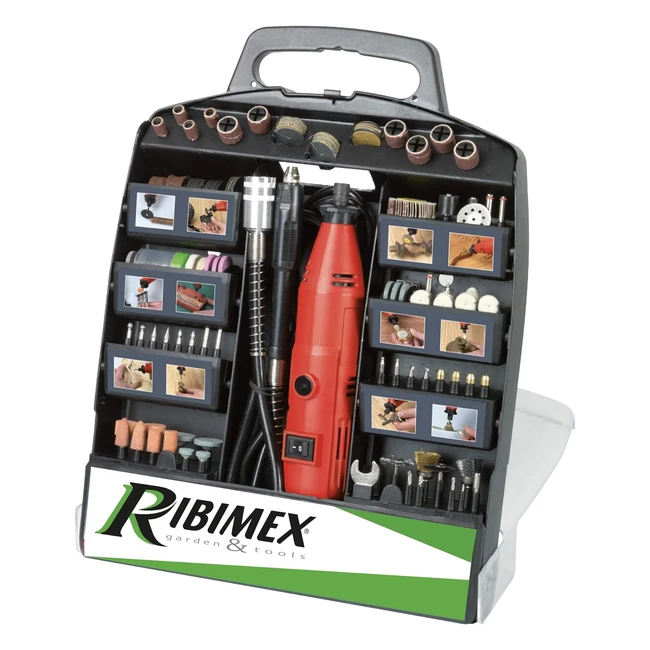 Mini Outil de Bricolage Électrique Ribitech 4088 - 300 Pièces - Couleur Aléatoire