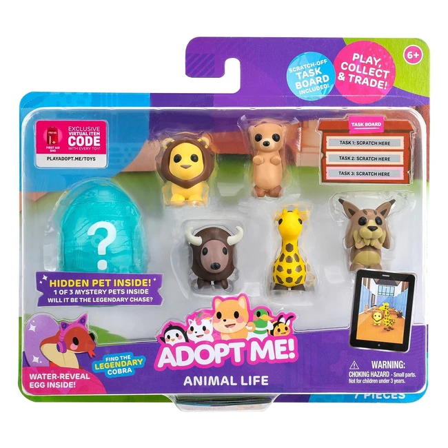 Adopt Me Pets Multipack - Animal Life Hidden Pet - Top Online Game - Fun Collectible Toys for Kids - Ages 6