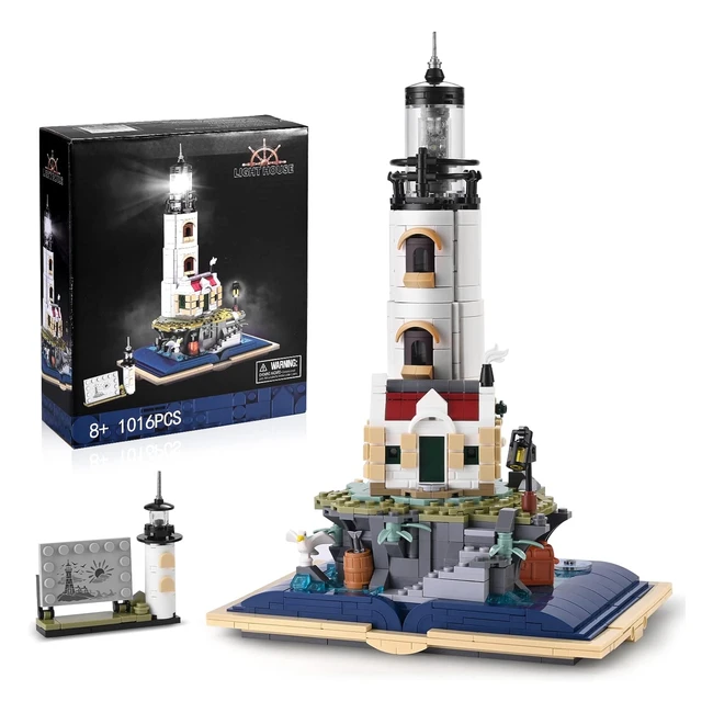 Maquette de phare Ikuper Ideas pour adultes - Modèle de construction technique - Cadeau de Noël pour enfants 8-10 ans - 1016 pièces