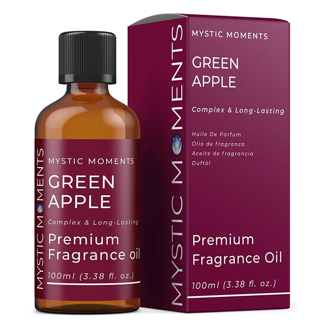 Aceite perfumado de manzana verde Mystic Moments 100ml - Ideal para jabones y velas