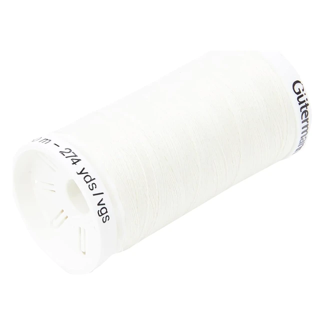 Fil  coudre Gutermann en polyester 250m - Coloris ivoire 0001