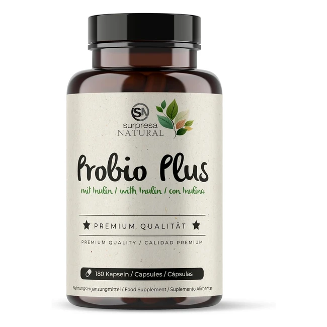 ProBio Plus Complex con Inulina - 180 capsule - Flora intestinale dosata - Vegan