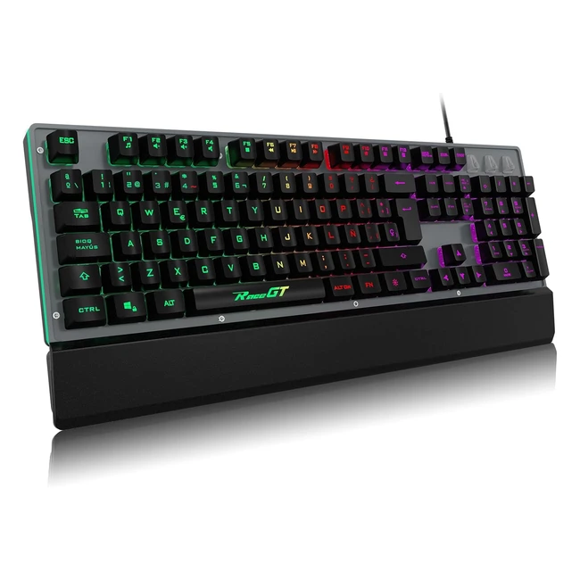 Teclado Gaming LED RaceGT Fullsize QWERTY Negro