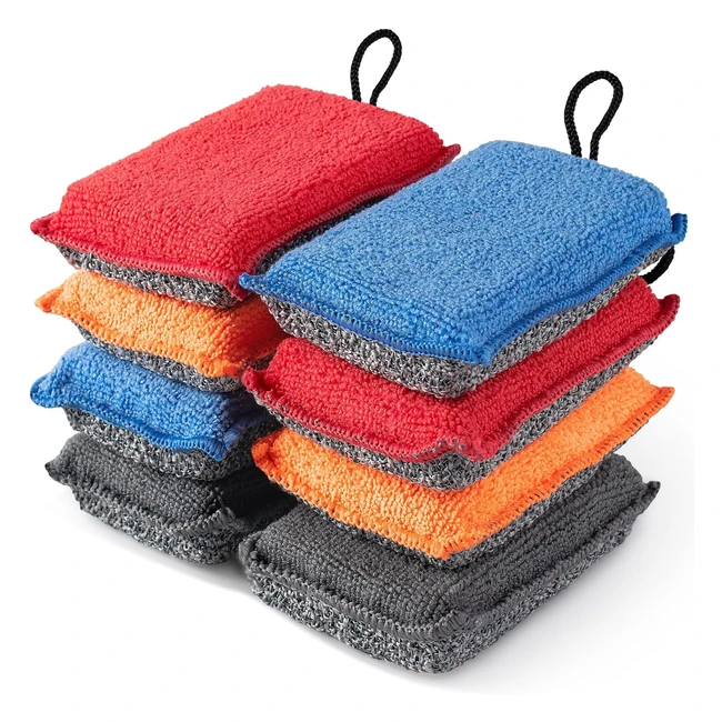 Éponge réutilisable lavable en microfibre pour vaisselle - Économique et écologique